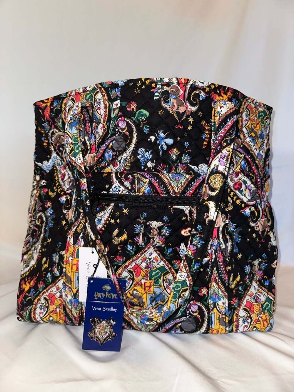 Vera Bradley Harry Potter Friends at Hogwarts Floral Vera Tote Bag